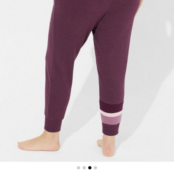 NWT Torrid Super Soft Fleece Color Block Lounge Jogger, size 0 (12) - Picture 2 of 6